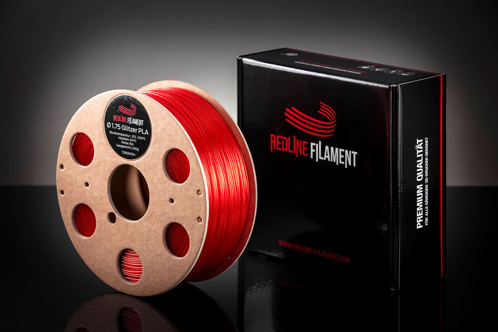 PLA Glitzer Rot
