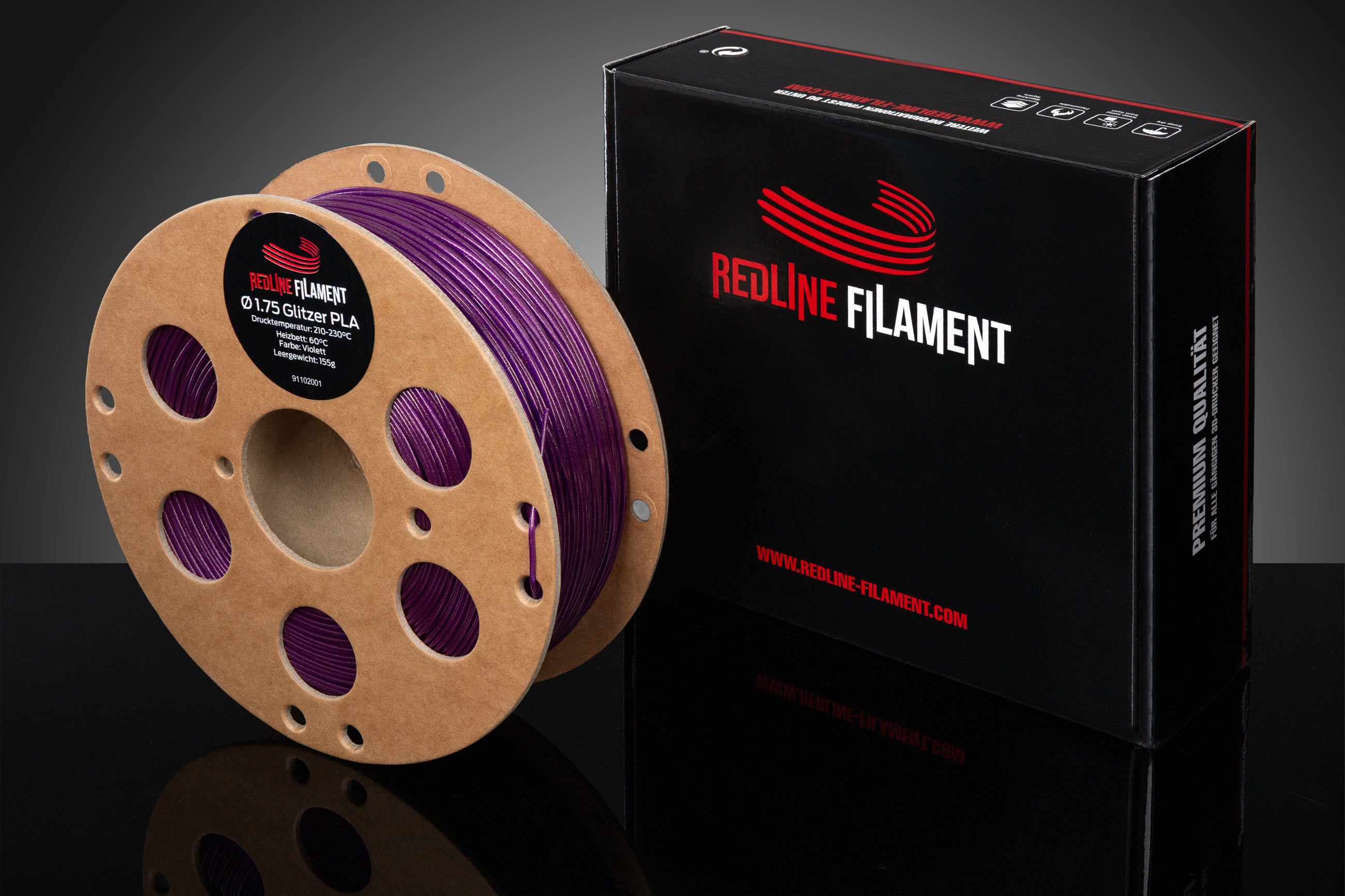 PLA Filament Glitzer Violett