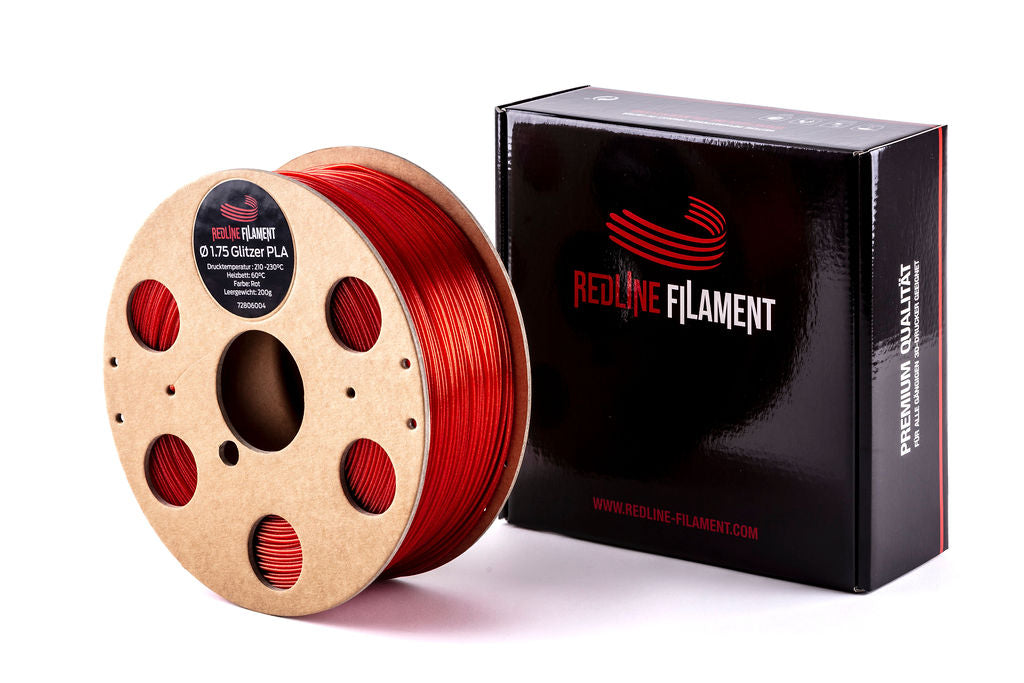PLA Glitzer Rot