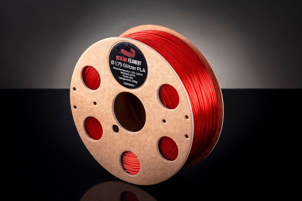 PLA Glitzer Rot