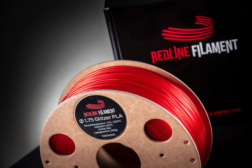 PLA Glitzer Rot