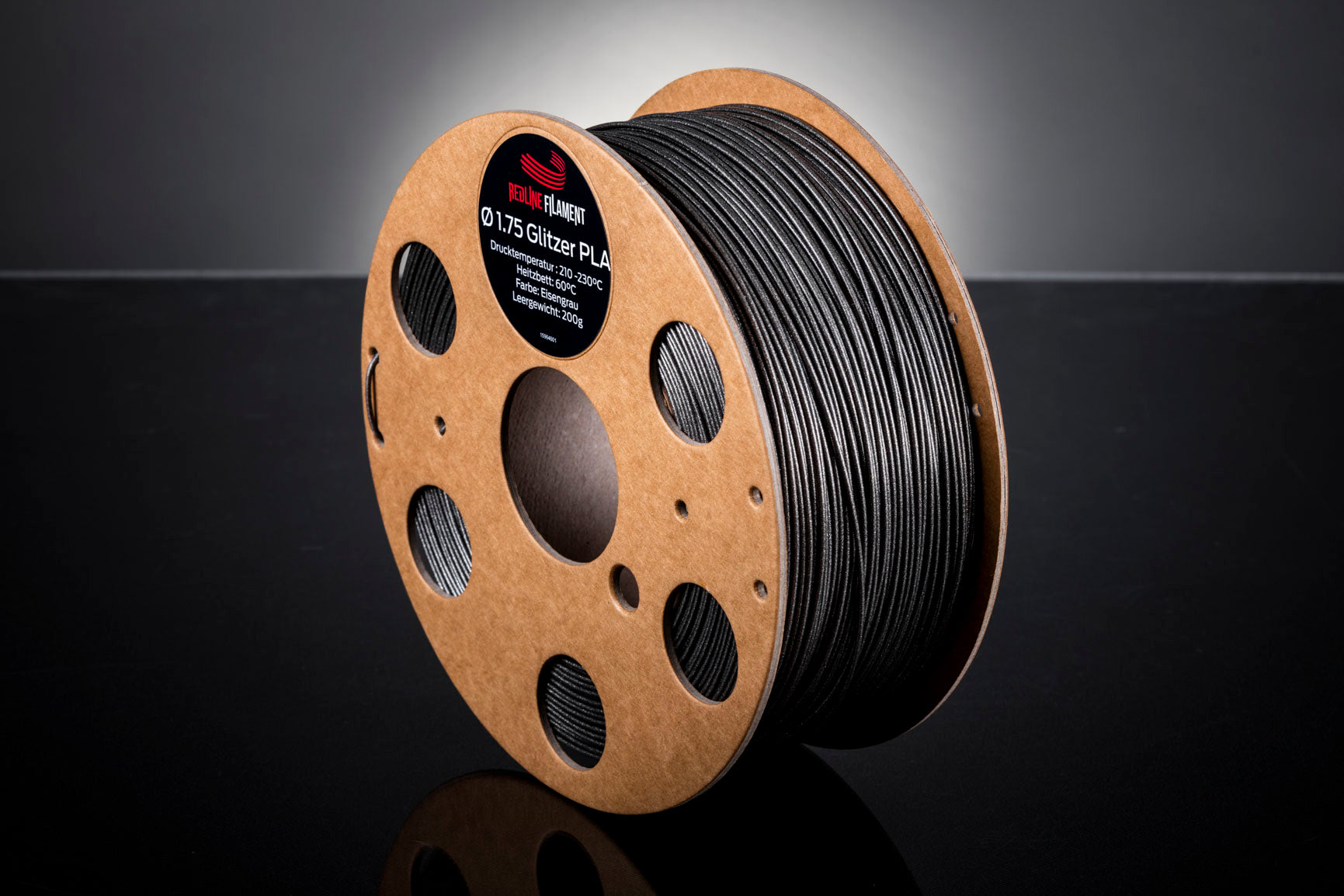 Glitzer PLA Eisengrau