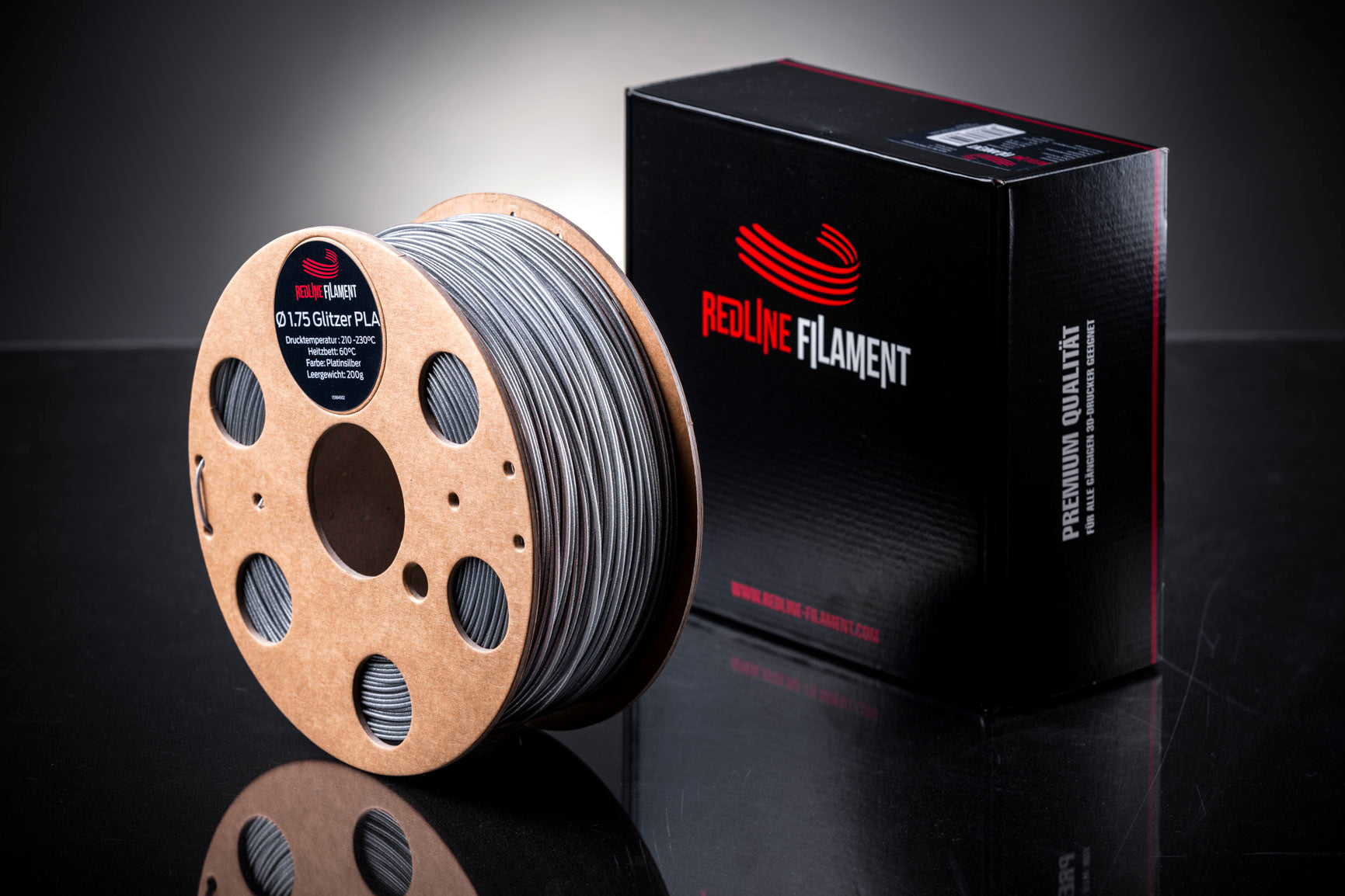 Glitzer PLA Platinsilber (2,85mm)