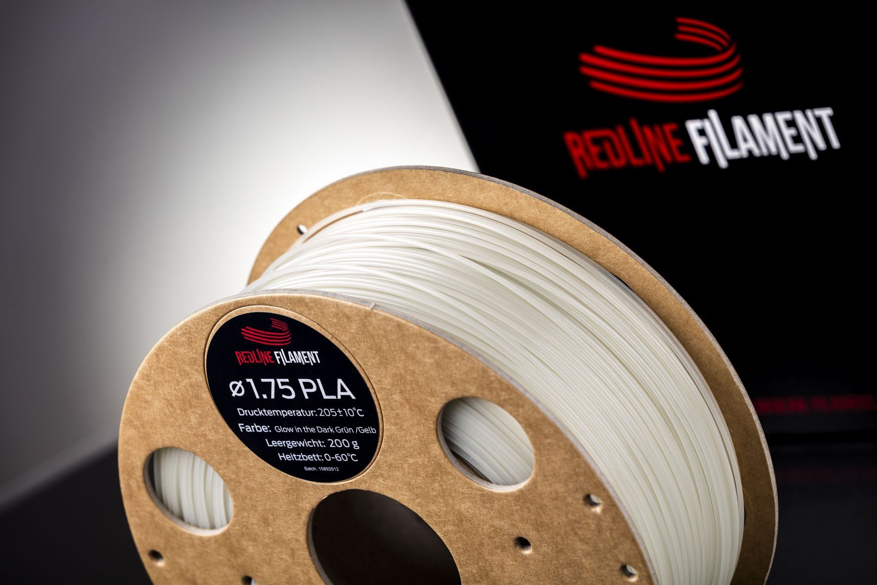 PLA Filament Glow in the Dark Filament (Grün) PLA FILAMENT REDLINE FILAMENT 