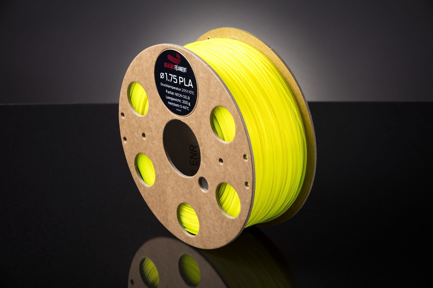 PLA Filament NEON Gelb (Transparent) PLA NEON REDLINE FILAMENT 1.75 1 kg 